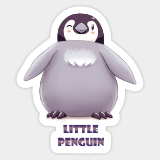 Baby Emperor Penguin Chick (Words) Sticker